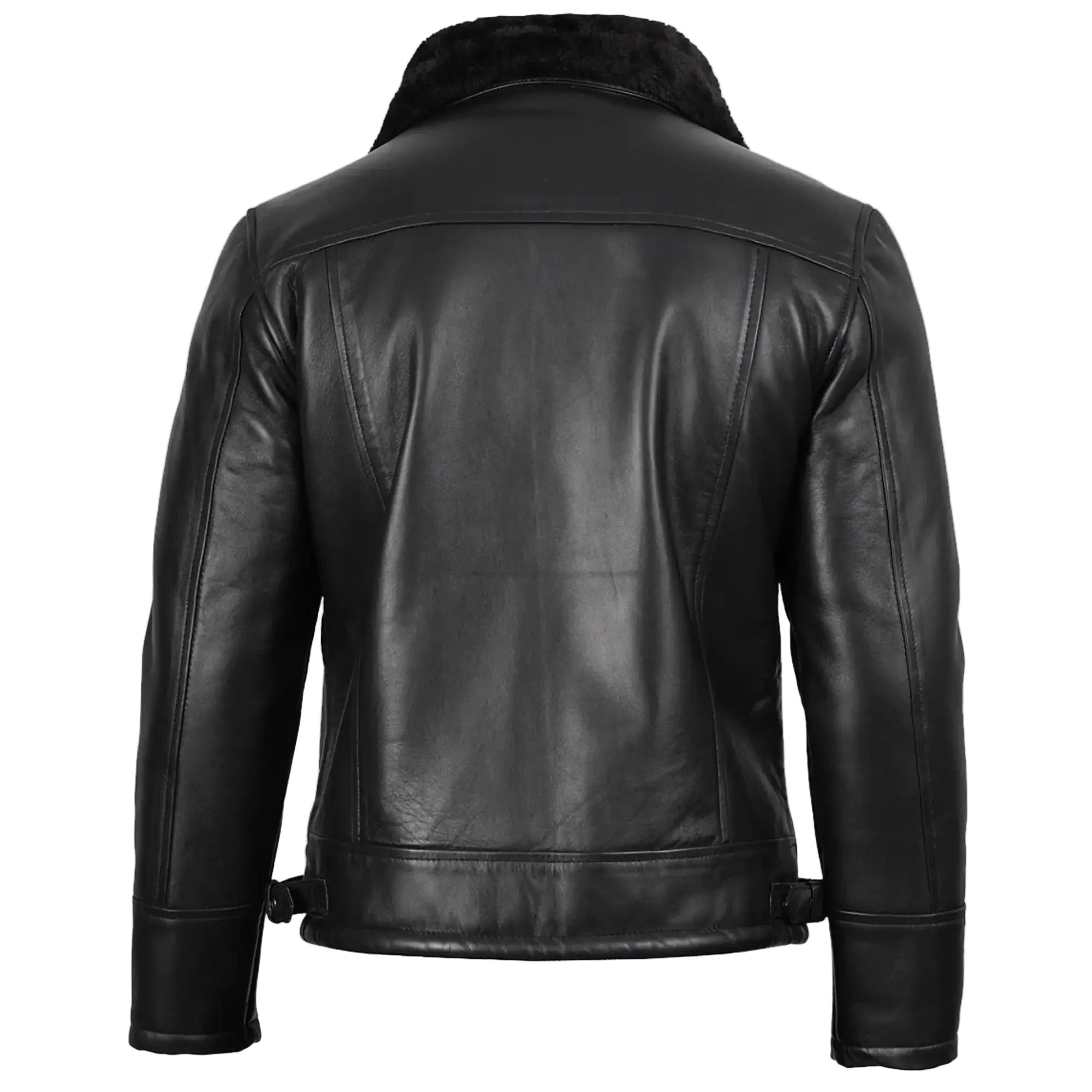 Men's Bomber Black B3 Shearling Leather Jacket