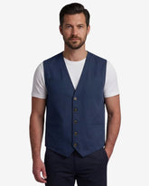 Men's Premium Navy Blue Tailored Fit Cotton Vest