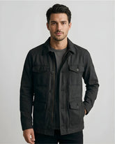 Men's Black Cotton Bomber Style Jacket