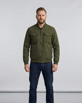 Men's Green Bomber Style Cotton Jacket