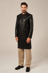 Ravik - Men's Black Sheepskin Leather Coat