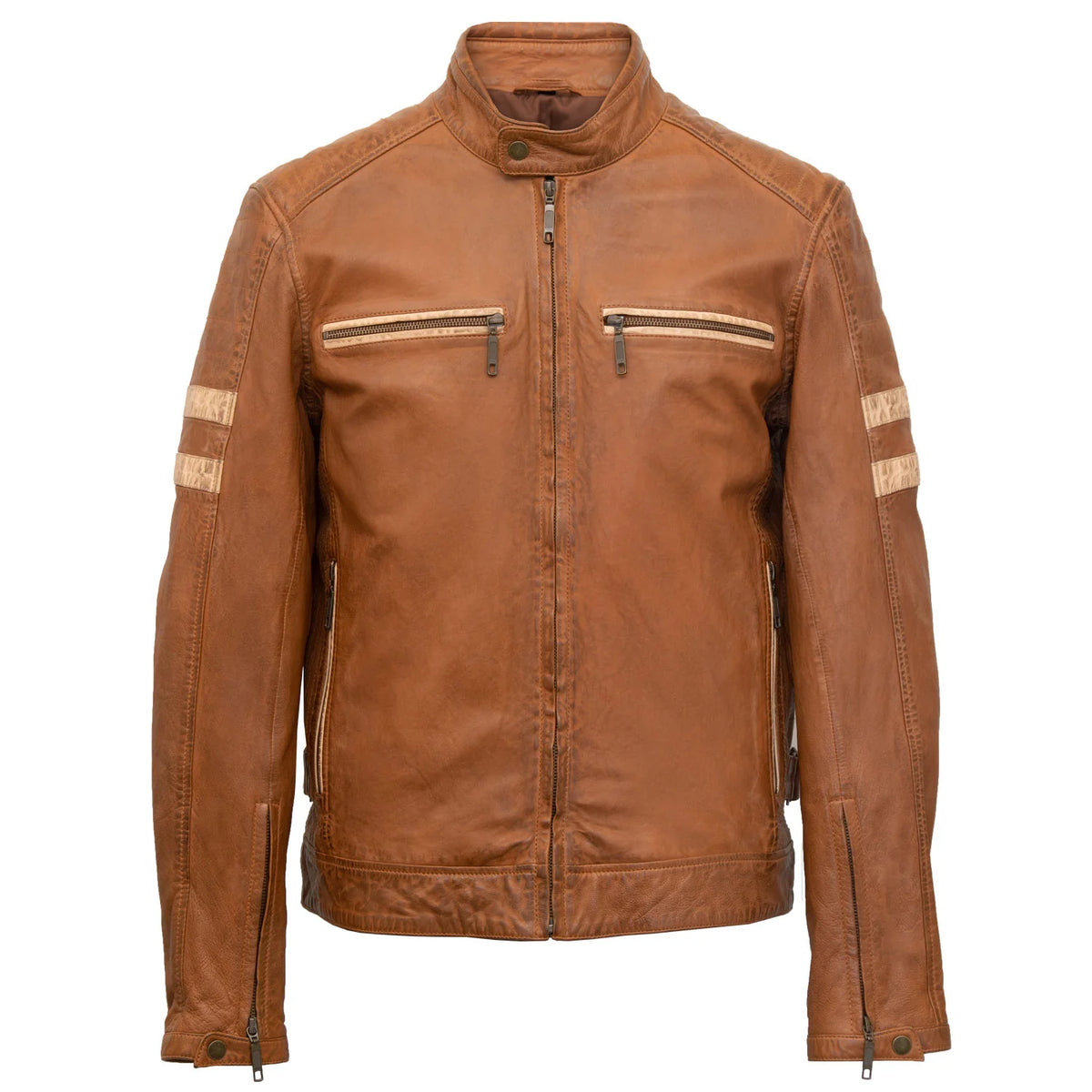 Becket Men's Tan Leather Jacket