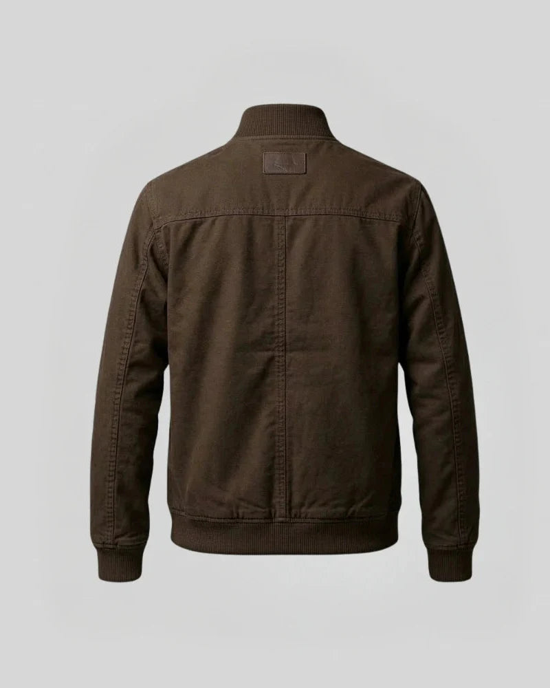 Men's Brown Bomber Style Cotton Jacket