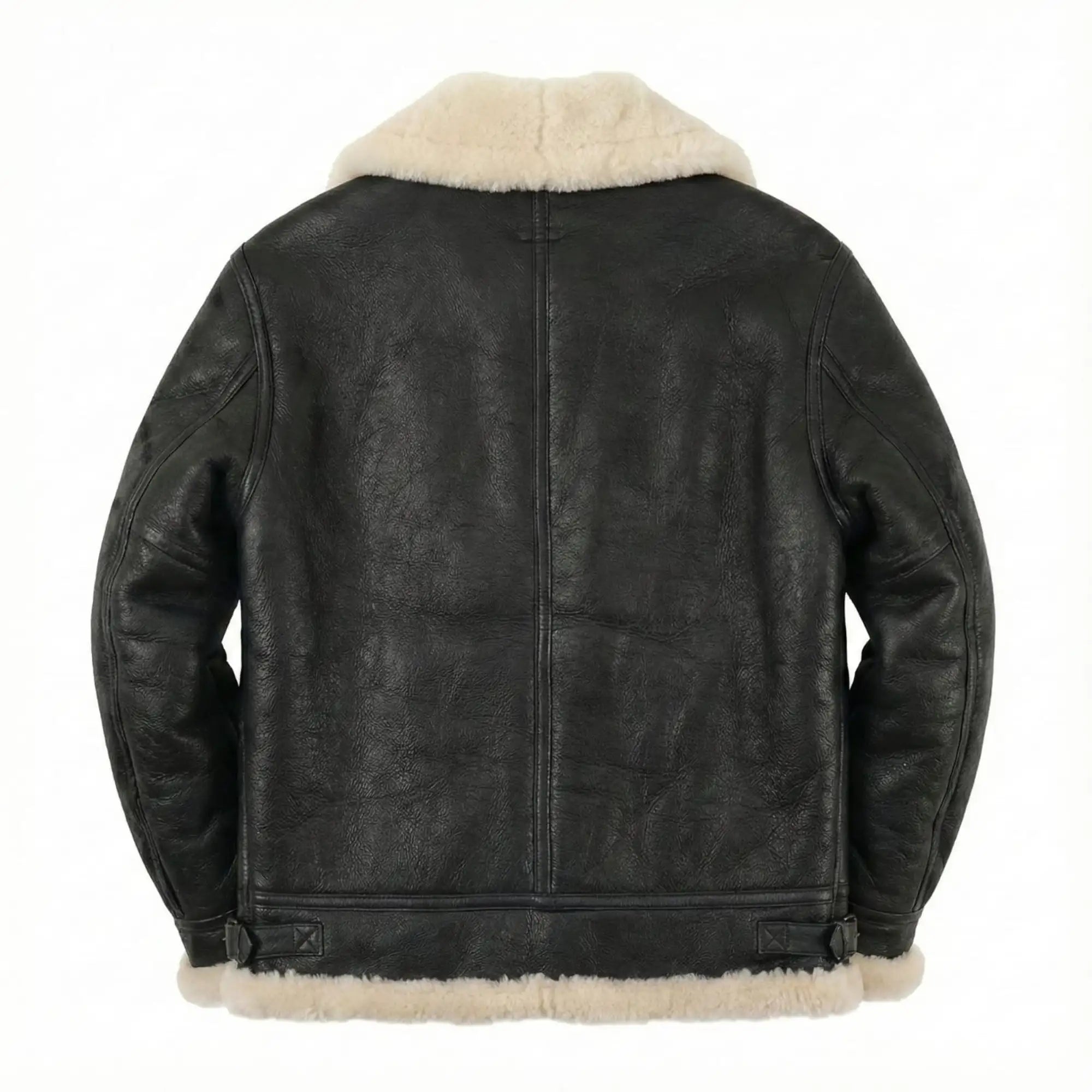 Men's B3 Black Aviator Bomber  Leather Jacket