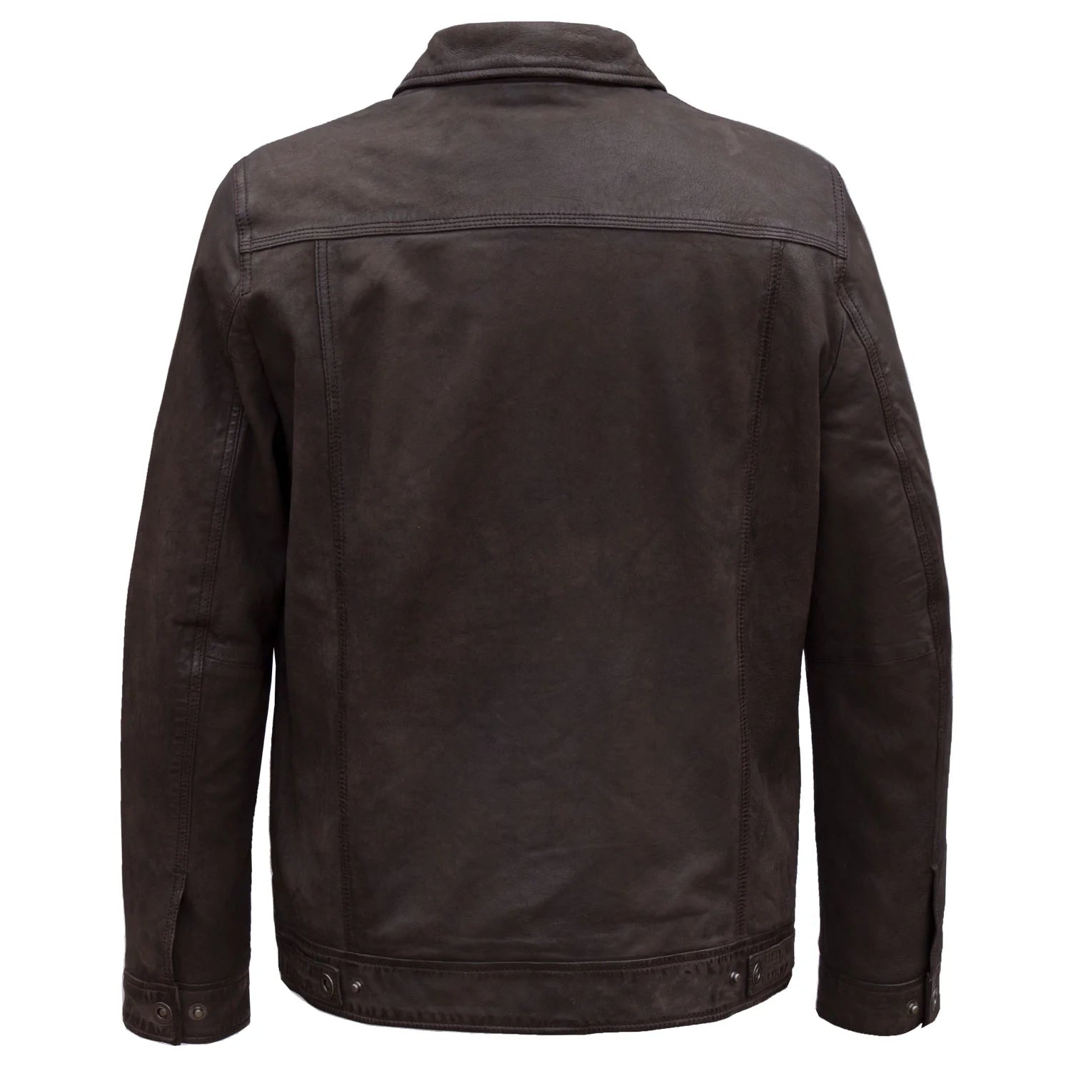 EDDIE MEN'S BROWN DENIM STYLE SUEDE JACKET