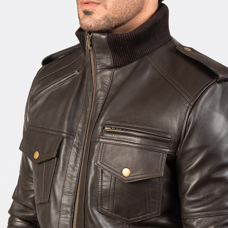 Mens Bomber Leather Jacket Atlantic Leathers