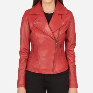 Womens Casual Marlon Brando Leather Jacket – Ladies Real Genuine Soft Touch Sheepskin Biker Motorcycle Style Leather