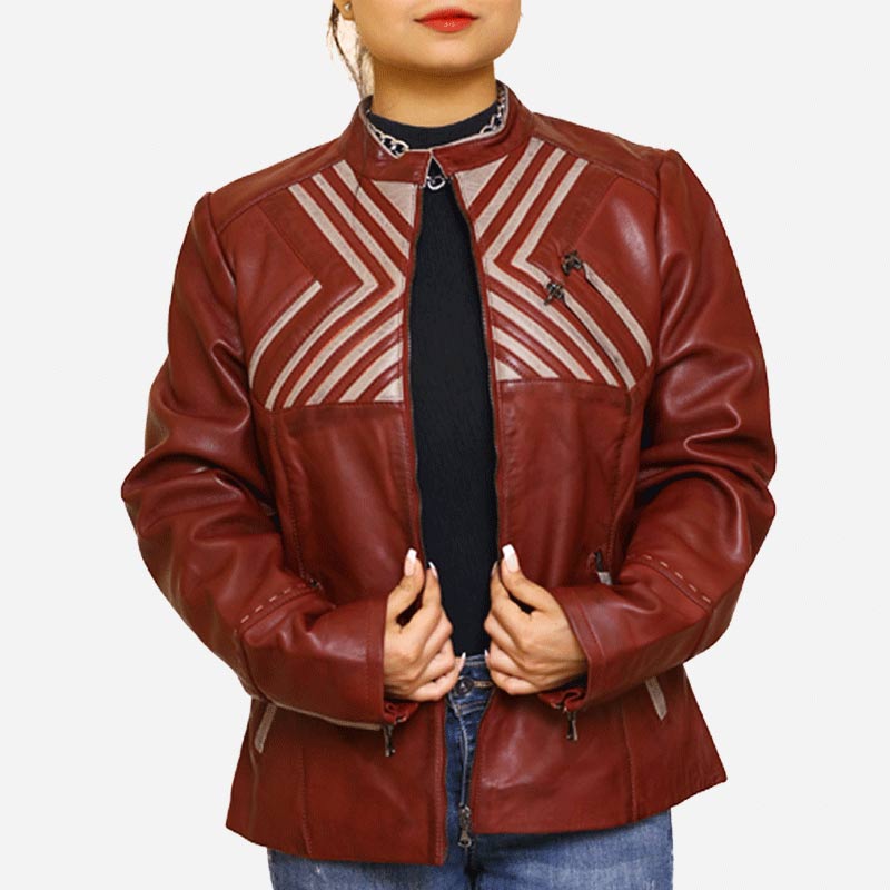 Slim Fit Real Sheepskin Leather Jacket for Women