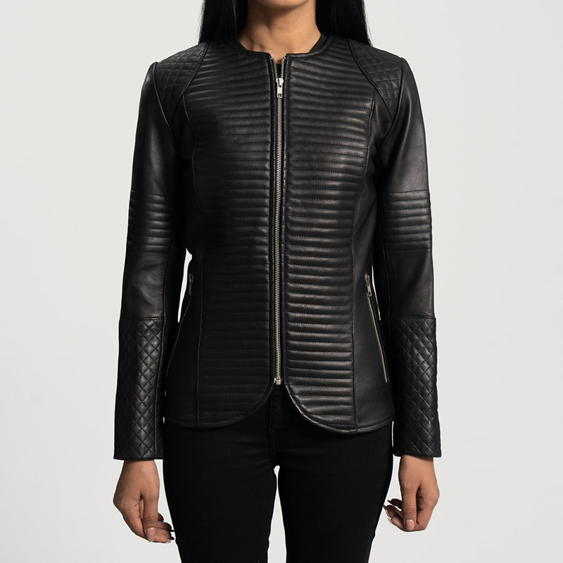 Women’s-Classic-Quilted-Real-Leather-Jacket-front