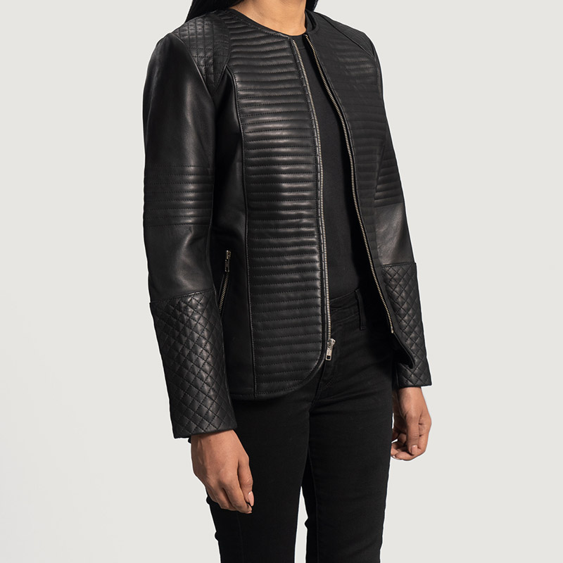 Women’s-Classic-Quilted-Real-Leather-Jacket-side