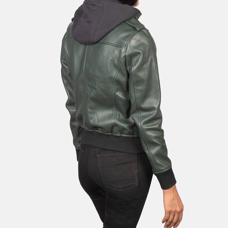 Women’s+Roslyn+Green+Hooded+Leather+Bomber+Jacket+Tilted+Back-8-1652717763443