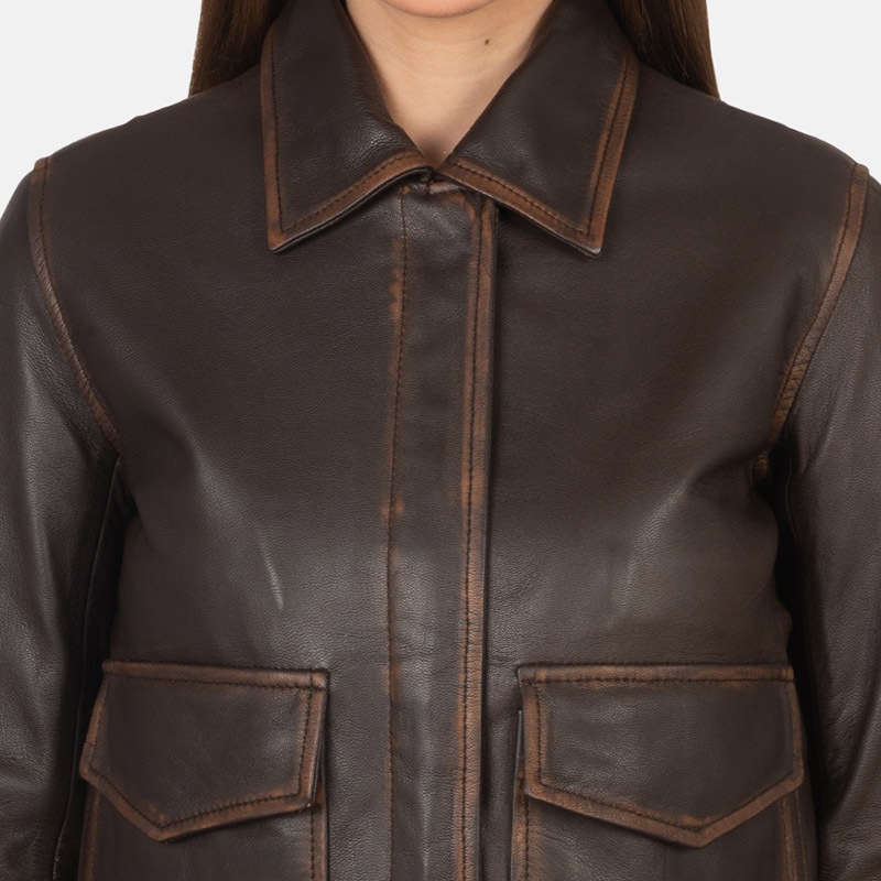 Women’s+Westa+A-2+Brown+Leather+Bomber+Jacket+Close-Up-9-1659377758206