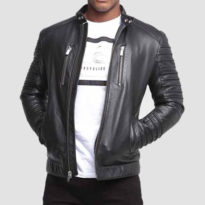 MOTO QUILTED MENS BIKER JACKET2