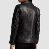 Selina Black Leather Blazer