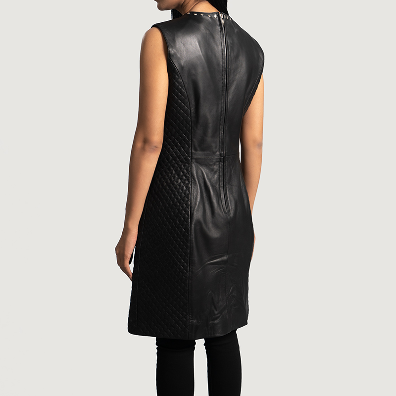 Women’s+Sweet+Susan+Black+Leather+Trench+Coat+Full+Length-2-166435955879