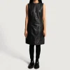 Women's Sweet Susan Black Leather Trench Coat